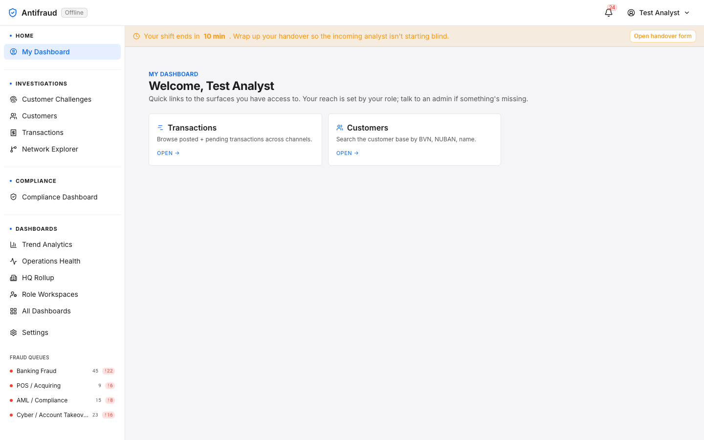 My Dashboard — Viewer welcome