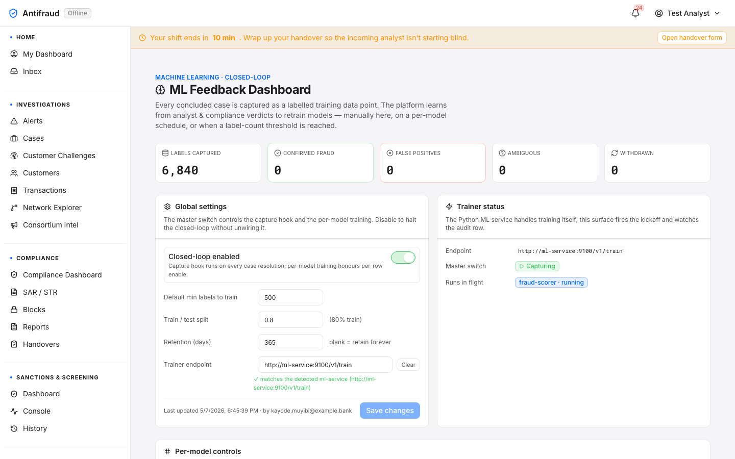 Closed-loop feedback