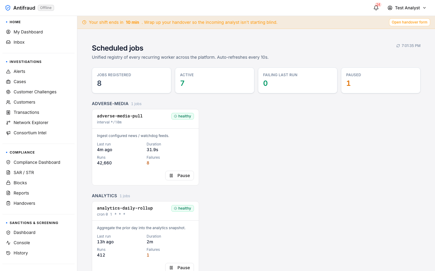 Scheduled jobs