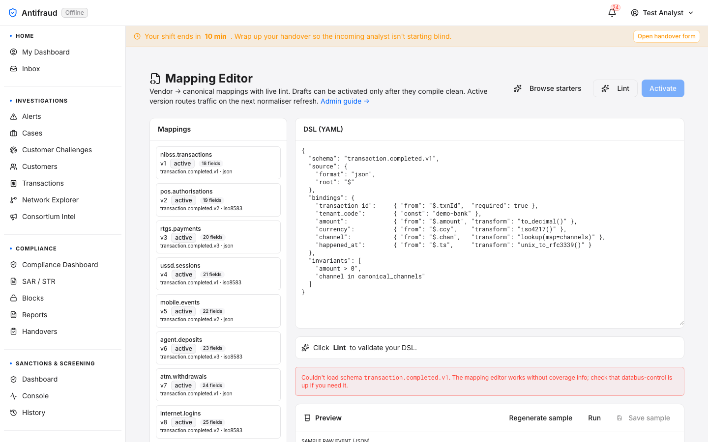 Mapping editor