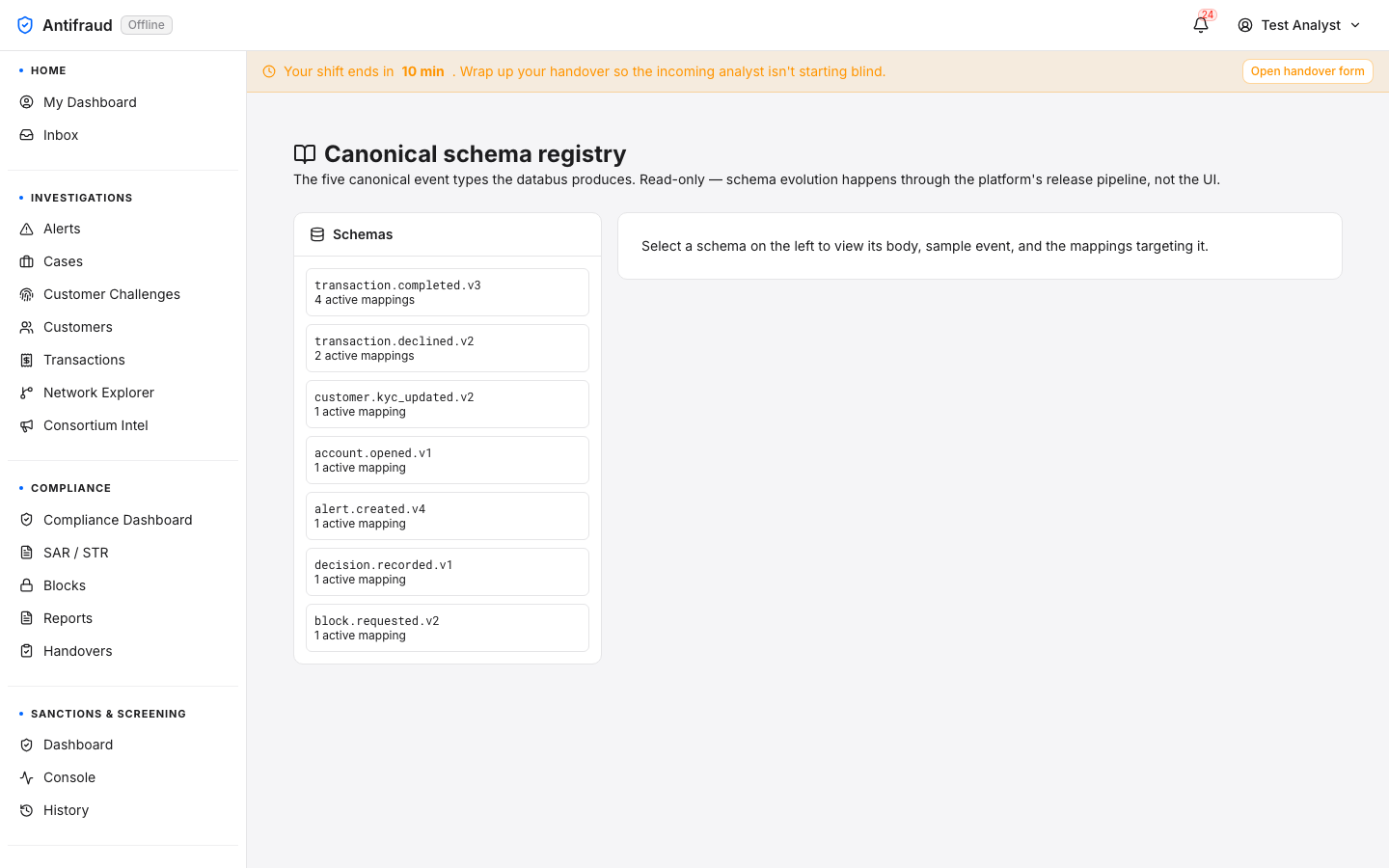 Schema registry