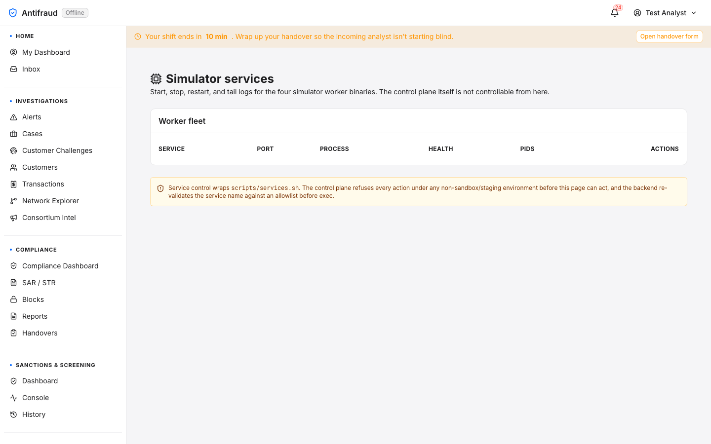 Simulator services